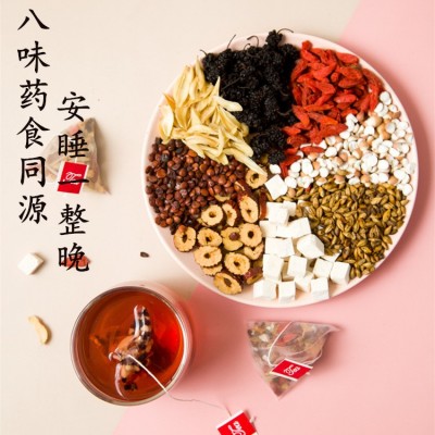 酸枣仁茶 厂家直销酸枣仁百合茯苓茶 75g三角包晚安茶图3