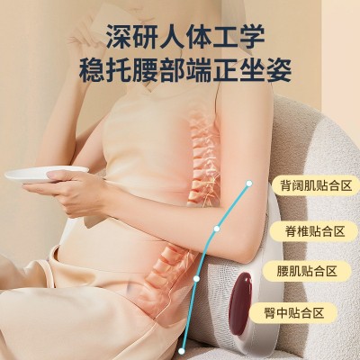 多功能按摩腰靠枕颈部背部颈椎按摩枕红光热敷揉捏靠垫腰椎按摩仪图3