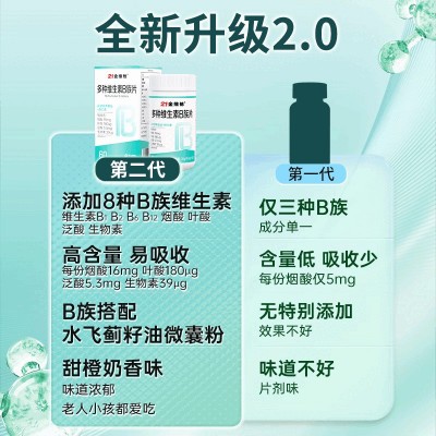 21金维他维生素B多种维生素b族片男女士复合片b1 b2 b6 b12叶酸图2
