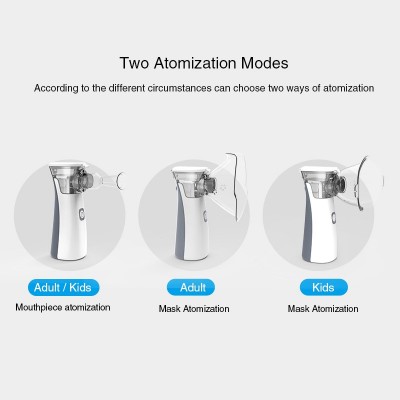 手持微网雾化器家用静音便携可调雾化机三种面罩usb插电nebulizer图4