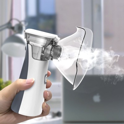 手持微网雾化器家用静音便携可调雾化机三种面罩usb插电nebulizer图1