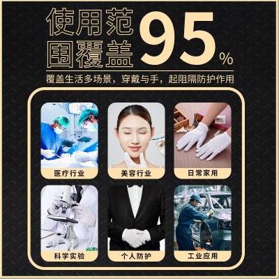 昊硕医用检查手套英科丁腈手套一次性医生护士美容家务防滑非无菌图2
