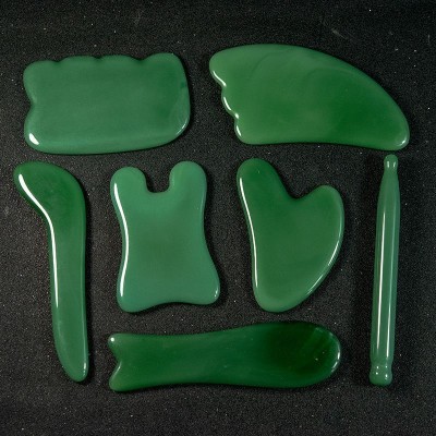 锦博澜玉石刮痧拨筋棒面部疏通经络透明水晶点穴按摩板鱼形疏通经图2
