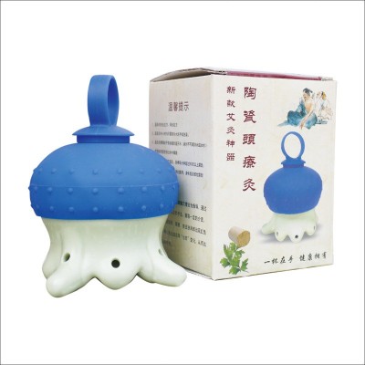厂家批陶瓷头疗灸八爪鱼刮痧头部按摩魔灸艾柱温灸仪随身灸 美容院图5