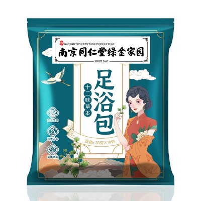 南京同仁堂 泡脚包 厂家批发十二味足浴包 艾叶老姜红花泡脚药包图2