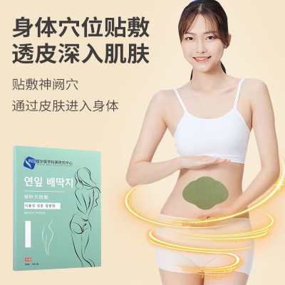 韩国首尔医学荷叶大肚贴 艾草肚脐贴懒人纤姿贴修身贴吸油清湿贴图3