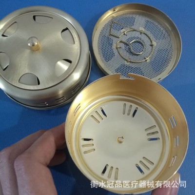 厂家批发升级加厚铜艾灸盒网底便携式家用铜随身灸艾灸罐灸盒图2