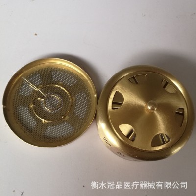 厂家批发升级加厚铜艾灸盒网底便携式家用铜随身灸艾灸罐灸盒图3