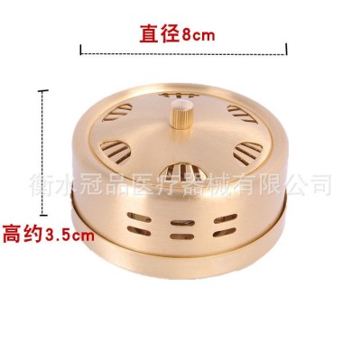 厂家批发铜随身灸铜艾灸盒加厚艾灸仪器艾条艾柱温灸器具艾盒图3