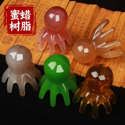 八爪鱼按摩梳章鱼梳头皮按摩器头部经络穴位头疗梳子大宽齿批发图3