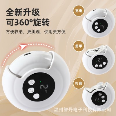 跨境电动指甲刀便携防夹指甲钳儿童成人剪磨机家用多功能美甲器图2
