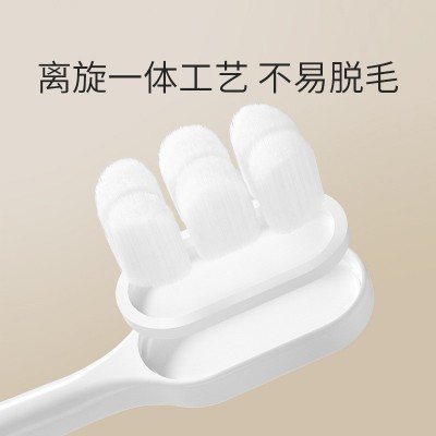 雅康万毛牙刷 旅行出差便携可爱女士印花平底牙刷 情侣黑白款图3
