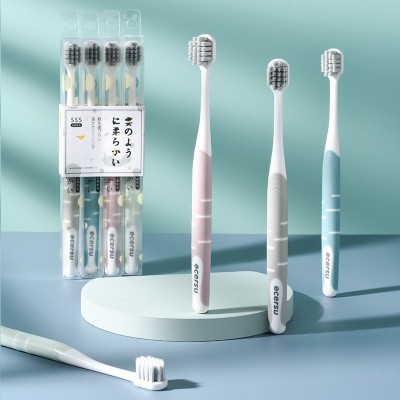 日式银离子牙刷软毛独立包装成人家用宽头情侣马卡龙高级正品批发图2