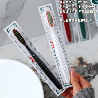 晨医生成人长头牙刷 5支独立包装家用大头懒人软毛牙刷厂家批发图2