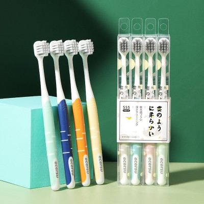 晨医生成人抑菌牙刷4支装成人情侣宽头超细软毛清洁牙刷厂家批发图3