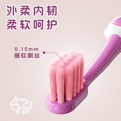 抖音女孩儿童牙刷6支装6-12岁卡通太空人宝宝家庭细软毛牙刷批发图3