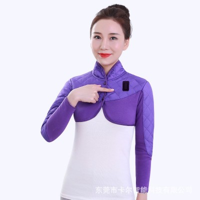 发热服电加热按摩护肩肩颈保暖热敷加热颈椎手臂肩膀电热马甲背心图4