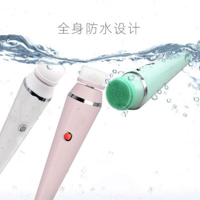 现货洗脸仪洁面仪女电动洗脸神器旋转按摩清洁毛孔软毛批发洁面刷图2