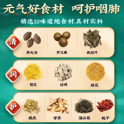 胖大海罗汉果枇杷茶北京同仁堂内廷上用好嗓利咽清润中药养生茶图2