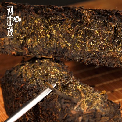湖南安化黑茶 茯砖茶特产金花天茯1kg茶叶河曲溪黑茶批发 厂家直批图2