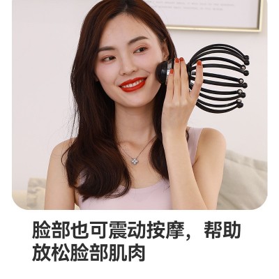 震动头部按摩器头皮放松12爪电动头部按摩仪八爪鱼穴位按摩器批发图3