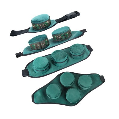 新款艾灸盒布套全身通用钢盒铜盒滤烟器具随身灸单联多联布 套批发图5