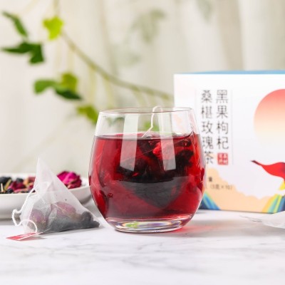 探养黑果枸杞桑椹玫瑰茶 玫瑰花袋泡茶 好喝 源头厂家代发图3