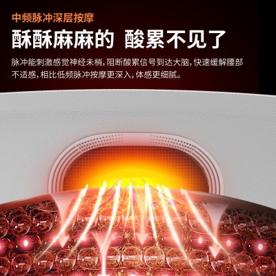 EMS热敷腰带按摩振动加热瘦身腰带腹部按摩器发热电动腰部按摩仪图3