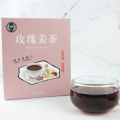 红糖玫瑰姜茶固体饮料大姨妈茶玫瑰红糖冲调速溶袋泡颗粒直播代发图2