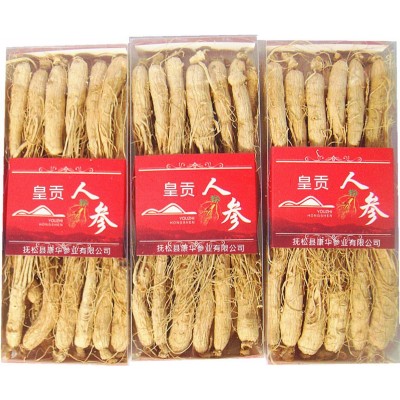 供应各种规格长白山人参生晒参人参干人参250克 盒装全须生晒参图5