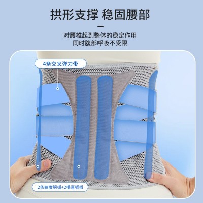 厂家批发腰带热压护腰透气支撑腰部固定带人体工学可调节护腰带图3