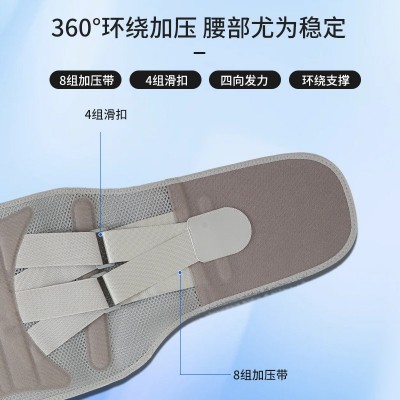 厂家批发腰带热压护腰透气支撑腰部固定带人体工学可调节护腰带图2