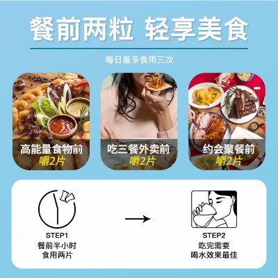 白芸豆阻断剂膳食纤维阻断片益生元饱腹压片糖果白芸豆咖啡提取物图3