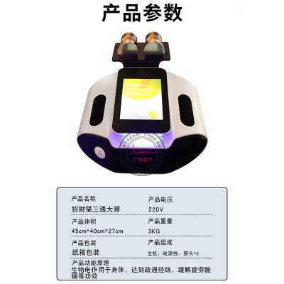 招财猫三通大师经络仪dds微电流发热按摩灸导疏通美容院养生仪器图2