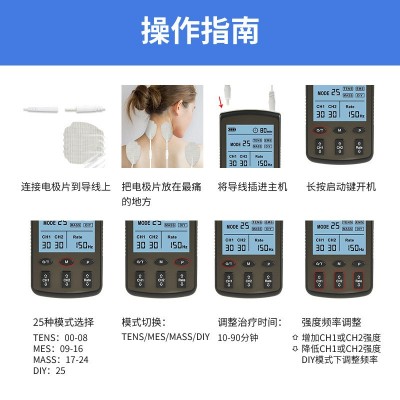 针灸电疗仪家用理疗脉冲按摩器贴颈椎腰部背部多功能电疗经络疏通图3