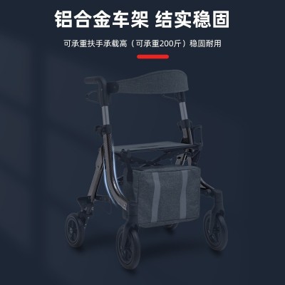名珠老人助行器走路手推车老年辅助行走器步行扶手架拐杖学步车图3