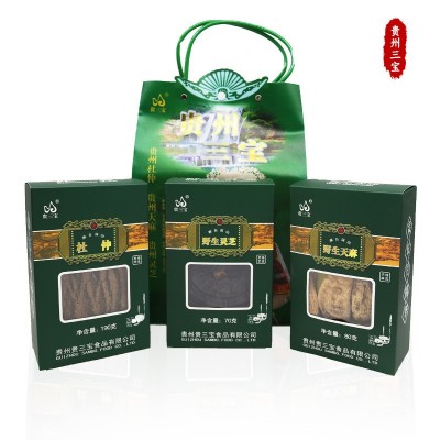 贵州特产杜仲天麻灵芝三宝过节送礼340g礼盒批发零售厂家一件代发图3