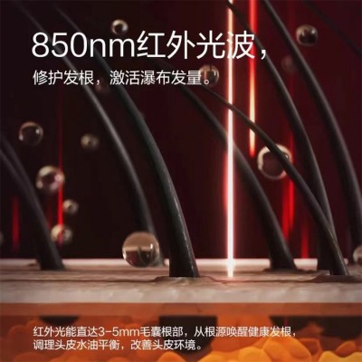 电动EMS多功能按摩梳头皮按摩器上药梳防脱激光生发仪生发红光梳图4