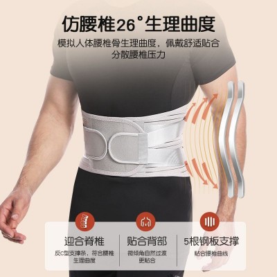 厂家运动健身加压举重深蹲护腰透气防护保暖钢板腰带支具腰围束腰图2