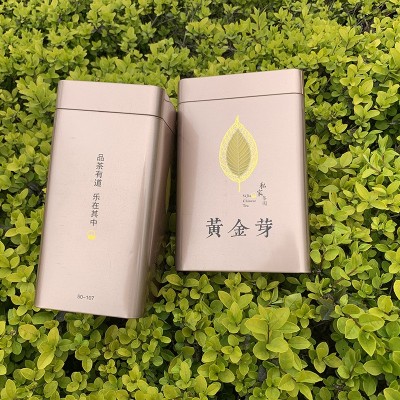 厂家批发黄金芽包装礼盒手提袋金罐铁罐组合茶叶包装图3