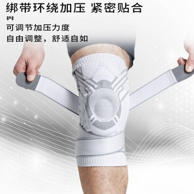 运动护膝专业打篮球跑步登山膝盖保护套绑带硅胶支撑关节护具批图2