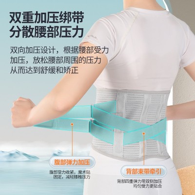 护腰带 健身运动护腰保暖自发热腰围腰托 夏款透气轻薄腰托护腰图2