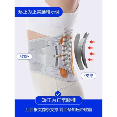 护腰带护腰腰间盘劳损腰椎突出加宽透气保暖夏季钢板支撑运 动腰带图4