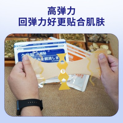 薄荷贴厂家四面弹力布贴日本膏药贴冷敷贴凉感冷感久桓贴颈椎贴图3