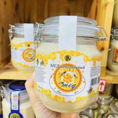 俄罗斯分装椴树蜜【杰克熊牌】吉尔吉斯白蜂蜜1000g/瓶批发包邮图5