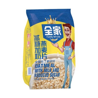 全家咸味燕麦片456g营养饱腹冲水速食中老年谷物早餐代餐独立袋装图5