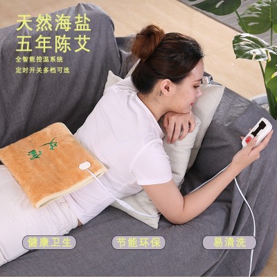 艾绒电加热艾绒艾宝艾灸理疗暖宫暖腰暖胃包艾盐护腿护肩热敷包图1