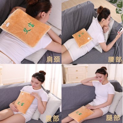 艾绒电加热艾绒艾宝艾灸理疗暖宫暖腰暖胃包艾盐护腿护肩热敷包图2