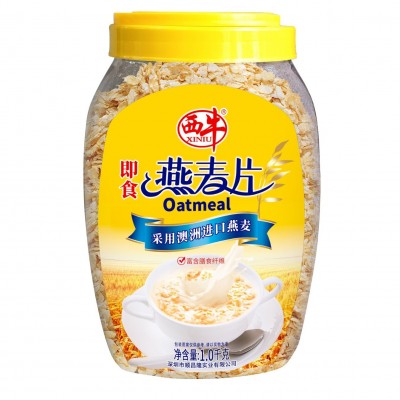 西牛燕麦片袋装谷物原味早餐即食冲饮纯燕麦片桶装饱腹代餐食品图4
