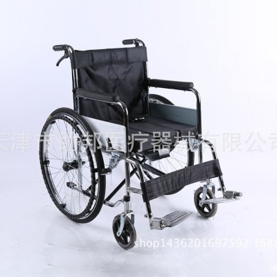 电镀坐便轮椅/折叠老人轮椅/残疾人代步车图5